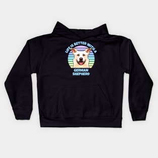 Life is Better with a German Shepherd Kids Hoodie